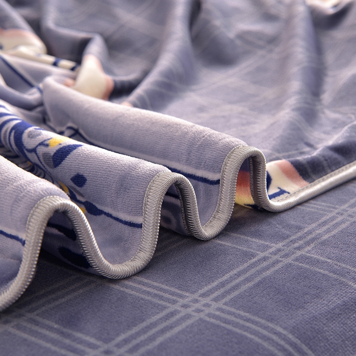 91家纺网 家纺一手货源 找家纺 绒宴2025新230克特厚款印花牛奶绒单被套法莱绒金貂被套单件 蜜桔恋