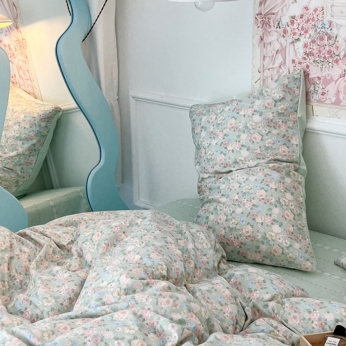 91家纺网 家纺一手货源 找家纺 昔可家纺 2024新款13070全棉四件套系列第二批 安妮花园