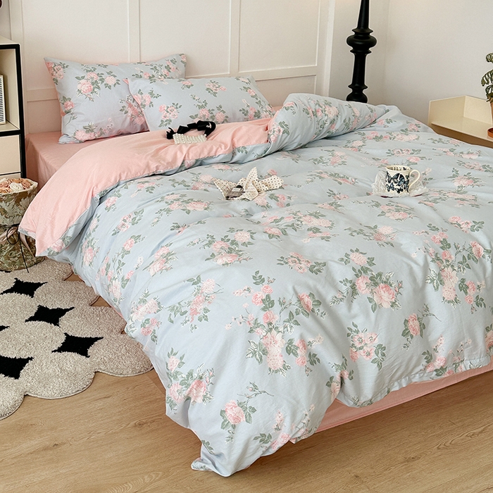 91家纺网 家纺一手货源 找家纺 昔可家纺 2024新款13372全棉亲肤四件套-复古系列 赫拉少女