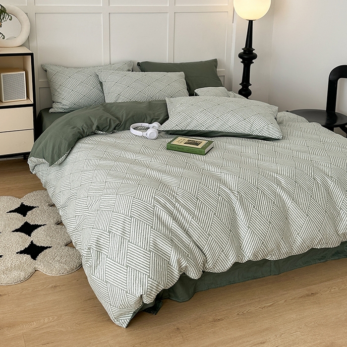 91家纺网 家纺一手货源 找家纺 （总）昔可家纺 2024新款13372全棉亲肤四件套-复古系列