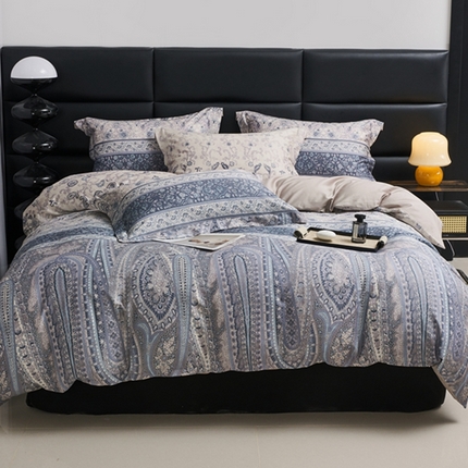 91家纺网 家纺一手货源 找家纺 （总）顾家家居 2024新款7A抗菌长绒棉数码印花四件套