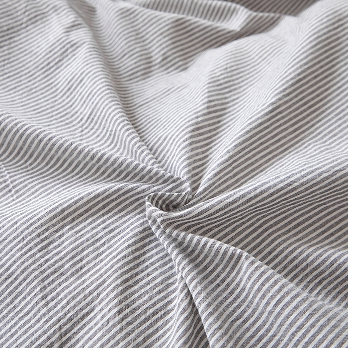 91家纺网 家纺一手货源 找家纺 吉象家纺 2024新款A类全棉色织水洗棉贝壳边三角针四件套    秘境浅灰