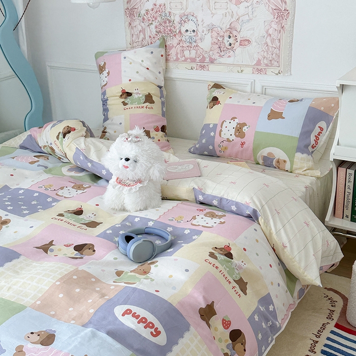 91家纺网 家纺一手货源 找家纺 昔可家纺 2024新款13070全棉四件套系列第二批 童梦乐园