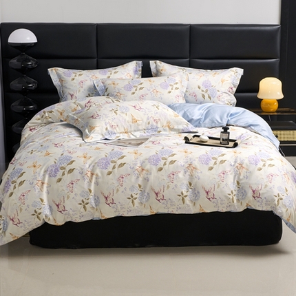 91家纺网 家纺一手货源 找家纺 （总）顾家家居 2024新款7A抗菌长绒棉数码印花四件套