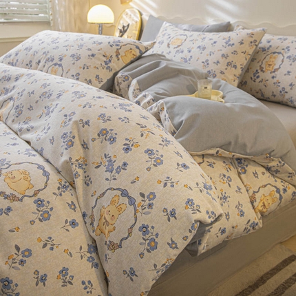 91家纺网 家纺一手货源 找家纺 （总）启程家纺 2024全棉生态磨毛印花四件套