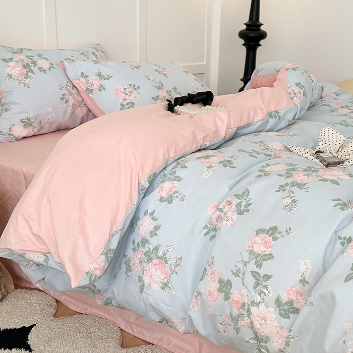 91家纺网 家纺一手货源 找家纺 昔可家纺 2024新款13372全棉亲肤四件套-复古系列 赫拉少女