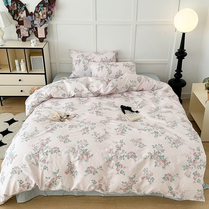昔可家纺 2024新款13372全棉亲肤四件套-复古系列 古典玫瑰