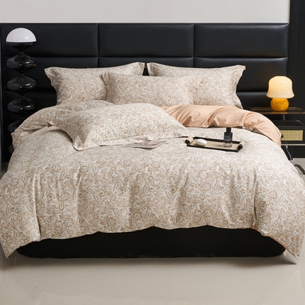 91家纺网 家纺一手货源 找家纺 （总）顾家家居 2024新款7A抗菌长绒棉数码印花四件套