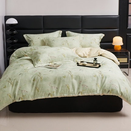 91家纺网 家纺一手货源 找家纺 （总）顾家家居 2024新款7A抗菌长绒棉数码印花四件套