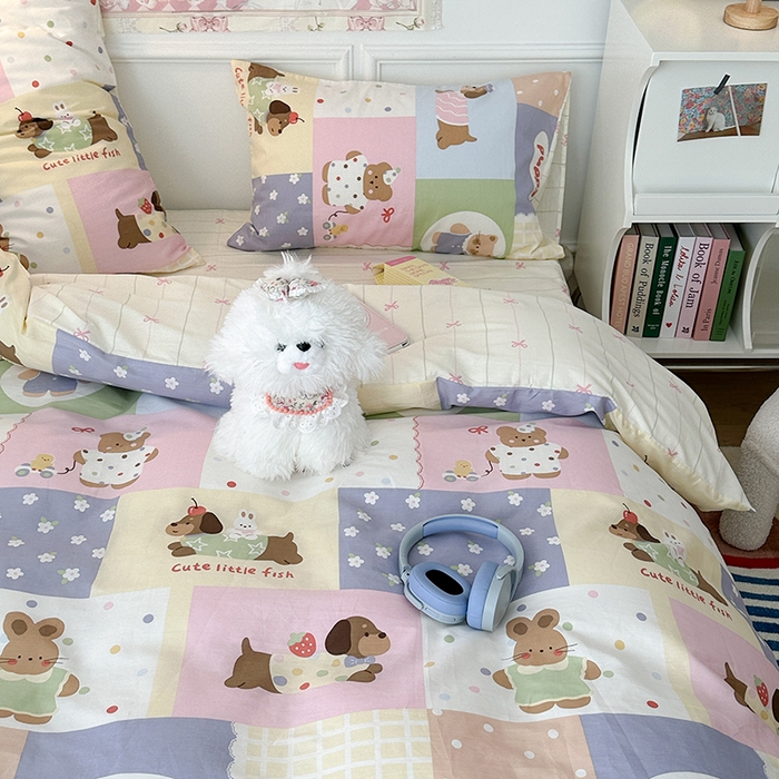 91家纺网 家纺一手货源 找家纺 昔可家纺 2024新款13070全棉四件套系列第二批 童梦乐园