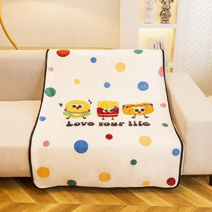 91家纺网 家纺一手货源 找家纺 （总）芙宁娜 2024新款法兰绒毛毯沙发毯儿童盖毯双层办公室午睡毯披肩毯空调毯小毯子