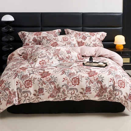 91家纺网 家纺一手货源 找家纺 （总）顾家家居 2024新款7A抗菌长绒棉数码印花四件套