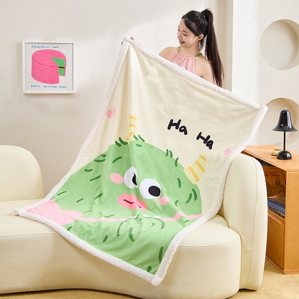 91家纺网 家纺一手货源 找家纺 （总）2024新款大版数码印花牛奶绒羊羔绒毛毯