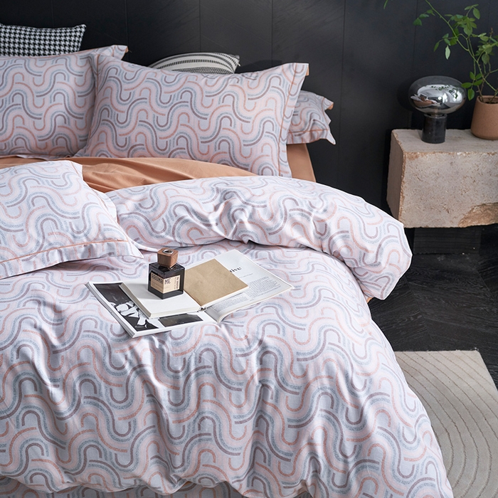 91家纺网 家纺一手货源 找家纺 XIWEN-希文家纺 2024新款全棉印花陶瓷磨毛四件套-第二批 摩菲