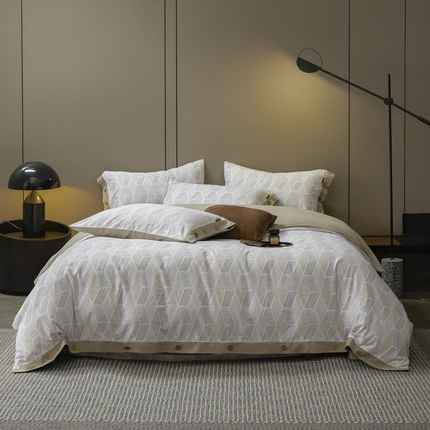 91家纺网 家纺一手货源 找家纺 （总）薏思家纺 2025新款活性生态印花磨毛四件套-纽扣款