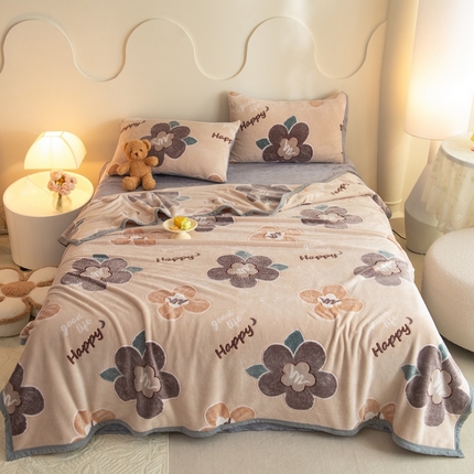 91家纺网 家纺一手货源 找家纺 （总）慕梵家居 2024新款雪花绒多功能包边毛毯