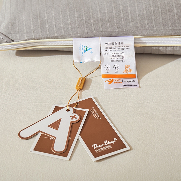 91家纺网 家纺一手货源 找家纺 森璐家纺 2024新款1原棉提花大豆子母被（提供买家秀） 星云灰