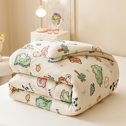优被业 2024新款A类婴儿级牛奶针织棉大豆被四季被冬被 动物乐园