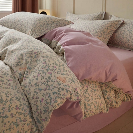 91家纺网 家纺一手货源 找家纺 （总）启程家纺 2024全棉生态磨毛印花四件套