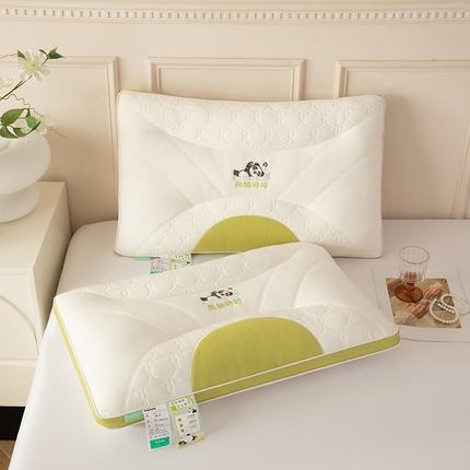 91家纺网 家纺一手货源 找家纺 （总）皇冠之家枕芯 2024新款熊猫呼呼乳胶凉感丝枕头枕芯