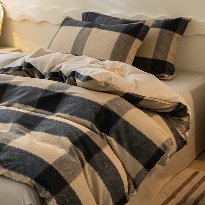 91家纺网 家纺一手货源 找家纺 启程家纺 2024全棉生态磨毛印花四件套 古堡