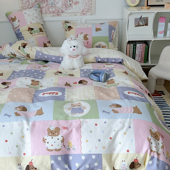 91家纺网 家纺一手货源 找家纺 昔可家纺 2024新款13070全棉四件套系列第二批 童梦乐园