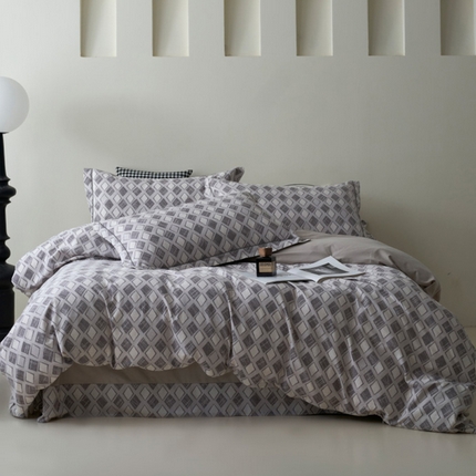 XIWEN-希文家纺 2024新款全棉印花陶瓷磨毛四件套-第一批 摩卡