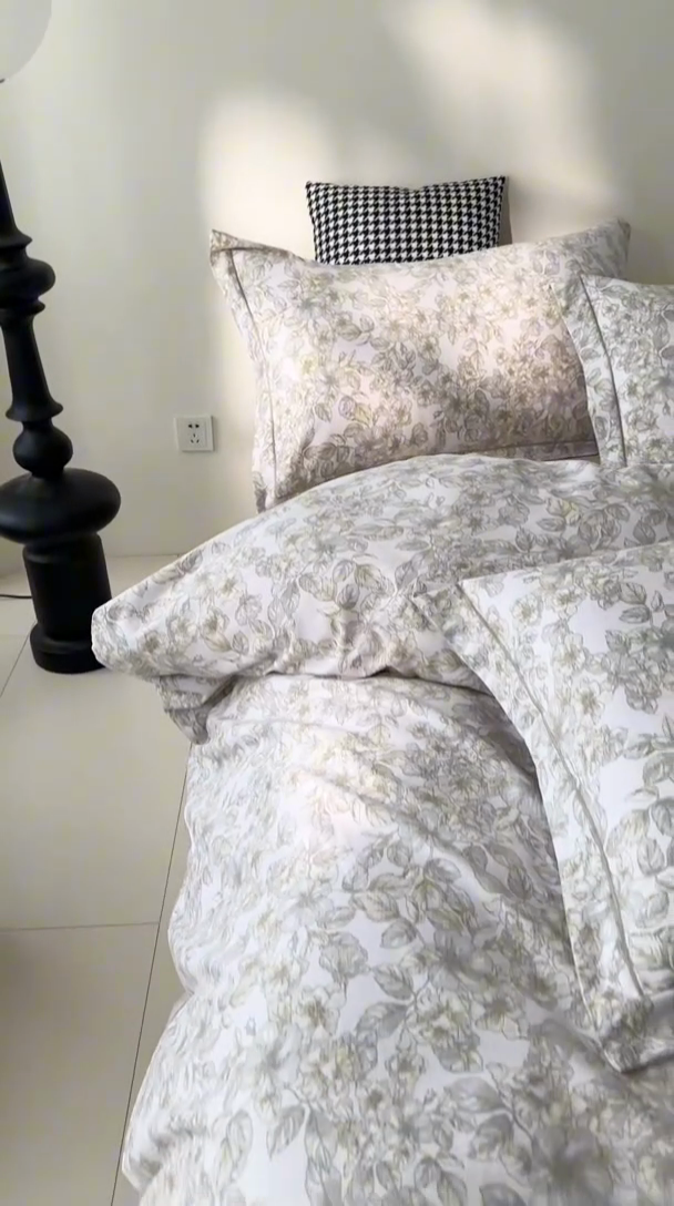 91家纺网 家纺一手货源 找家纺 XIWEN-希文家纺 2024新款全棉印花陶瓷磨毛四件套-第一批 轻轻丝语-驼