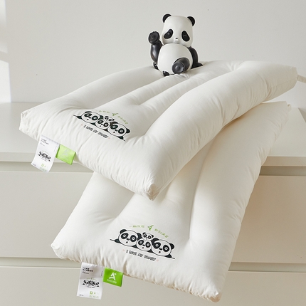 91家纺网 家纺一手货源 找家纺 （总）乐可 2024新款儿童熊猫分区枕学生枕 枕头枕芯-风格一