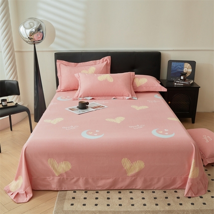 91家纺网 家纺一手货源 找家纺 （总）缦彩 2024新款全棉铂金磨毛多规格单床单秋冬保暖加厚纯棉磨毛印花全棉磨毛单品床单