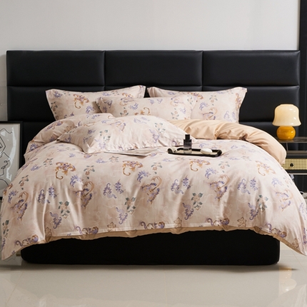 91家纺网 家纺一手货源 找家纺 （总）顾家家居 2024新款7A抗菌长绒棉数码印花四件套