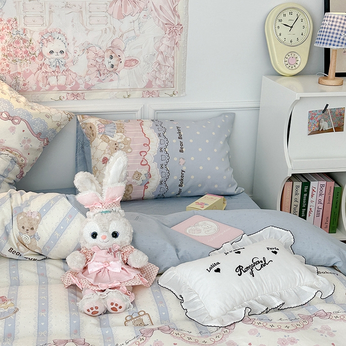 91家纺网 家纺一手货源 找家纺 昔可家纺 2024新款13070全棉四件套系列第二批 小熊蛋糕