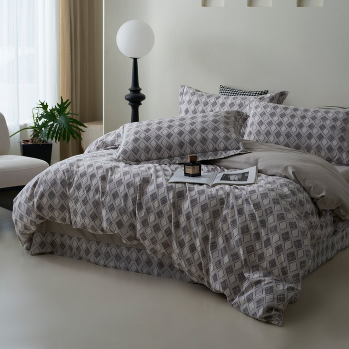 91家纺网 家纺一手货源 找家纺 XIWEN-希文家纺 2024新款全棉印花陶瓷磨毛四件套-第一批 摩卡