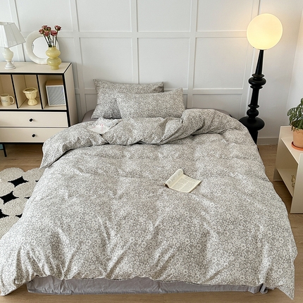 91家纺网 家纺一手货源 找家纺 （总）昔可家纺 2024新款13372全棉亲肤四件套-小花系列