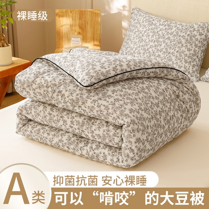 91家纺网 家纺一手货源 找家纺 优被业 2024新款A类婴儿级牛奶针织棉大豆被四季被冬被 花沫