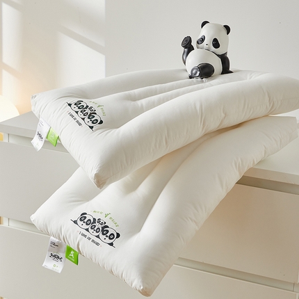 91家纺网 家纺一手货源 找家纺 （总）乐可 2024新款儿童熊猫分区枕学生枕 枕头枕芯-风格一