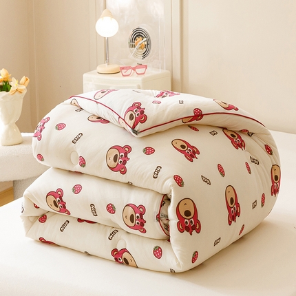 优被业 2024新款A类婴儿级牛奶针织棉大豆被四季被冬被 美美熊