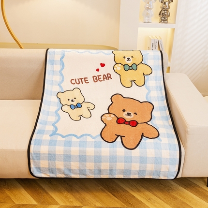 91家纺网 家纺一手货源 找家纺 （总）芙宁娜 2024新款法兰绒毛毯沙发毯儿童盖毯双层办公室午睡毯披肩毯空调毯小毯子