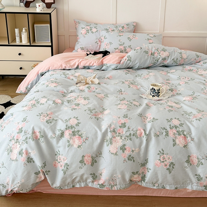 91家纺网 家纺一手货源 找家纺 昔可家纺 2024新款13372全棉亲肤四件套-复古系列 赫拉少女