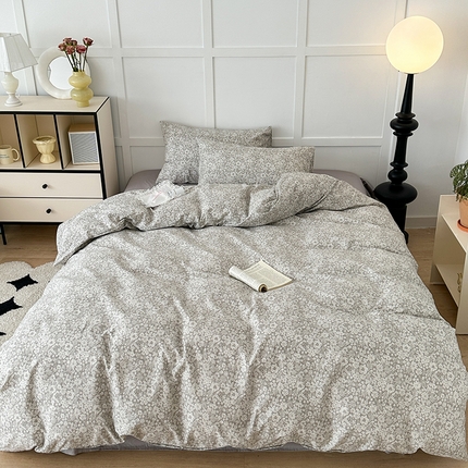 昔可家纺 2024新款13372全棉亲肤四件套-小花系列 社桑花园