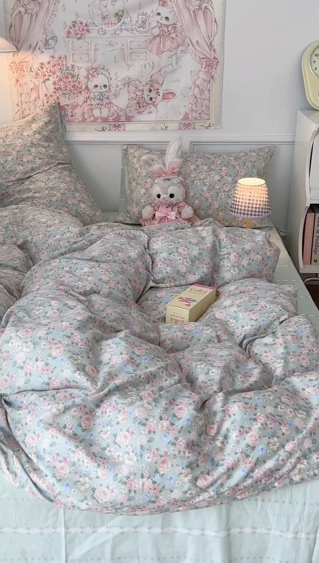 91家纺网 家纺一手货源 找家纺 昔可家纺 2024新款13070全棉四件套系列第二批 花蔓兔