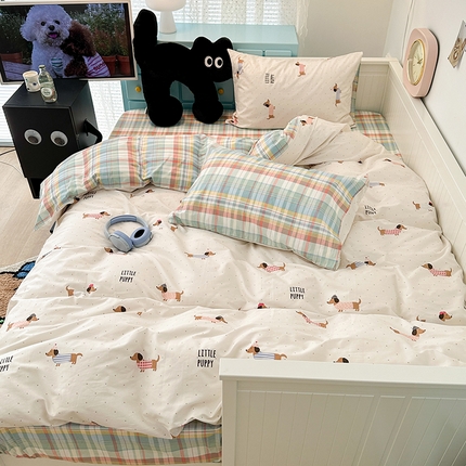 91家纺网 家纺一手货源 找家纺 （总）昔可家纺 2024新款13372全棉亲肤四件套-卡通系列