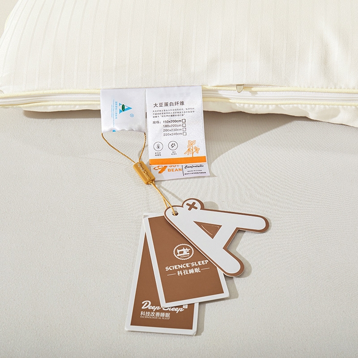 91家纺网 家纺一手货源 找家纺 森璐家纺 2024新款1原棉提花大豆子母被（提供买家秀） 奶昔白