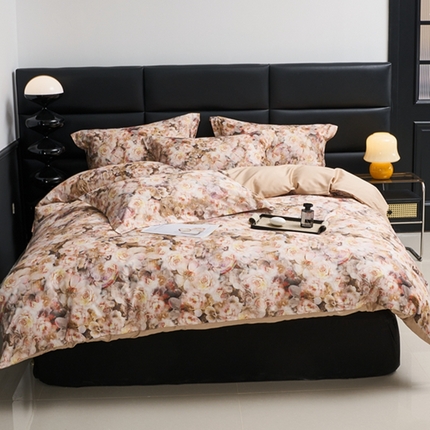 91家纺网 家纺一手货源 找家纺 （总）顾家家居 2024新款7A抗菌长绒棉数码印花四件套