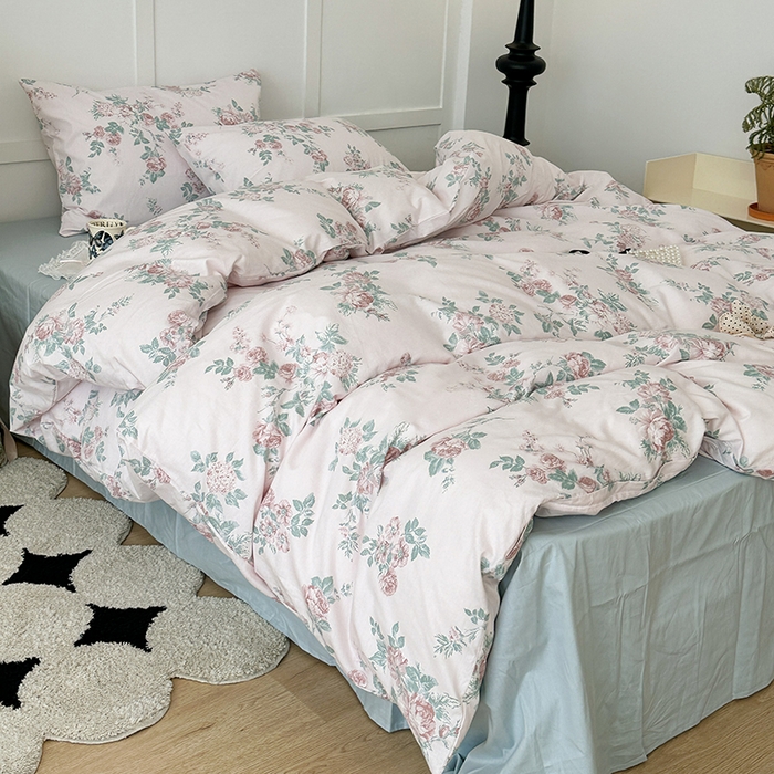 91家纺网 家纺一手货源 找家纺 昔可家纺 2024新款13372全棉亲肤四件套-复古系列 古典玫瑰