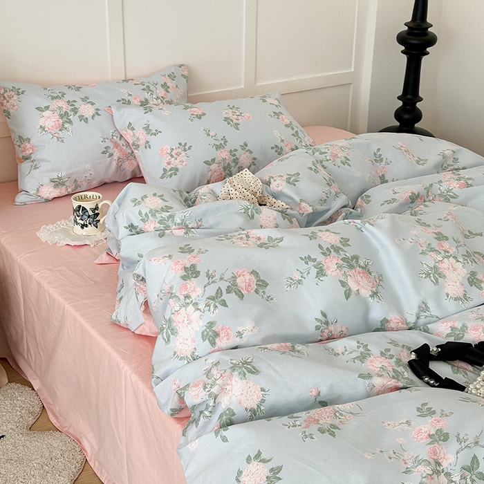 91家纺网 家纺一手货源 找家纺 昔可家纺 2024新款13372全棉亲肤四件套-复古系列 赫拉少女