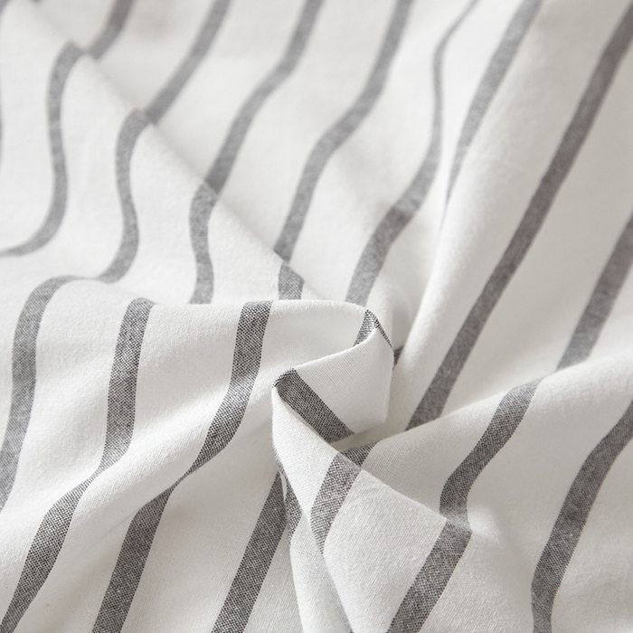 91家纺网 家纺一手货源 找家纺 吉象家纺 2024新款A类全棉色织水洗棉贝壳边三角针四件套    时光浅灰