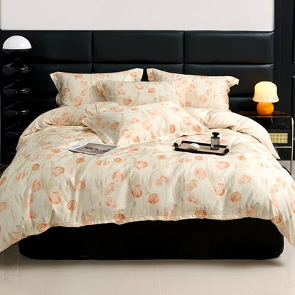 91家纺网 家纺一手货源 找家纺 （总）顾家家居 2024新款7A抗菌长绒棉数码印花四件套