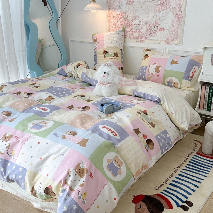 91家纺网 家纺一手货源 找家纺 昔可家纺 2024新款13070全棉四件套系列第二批 童梦乐园