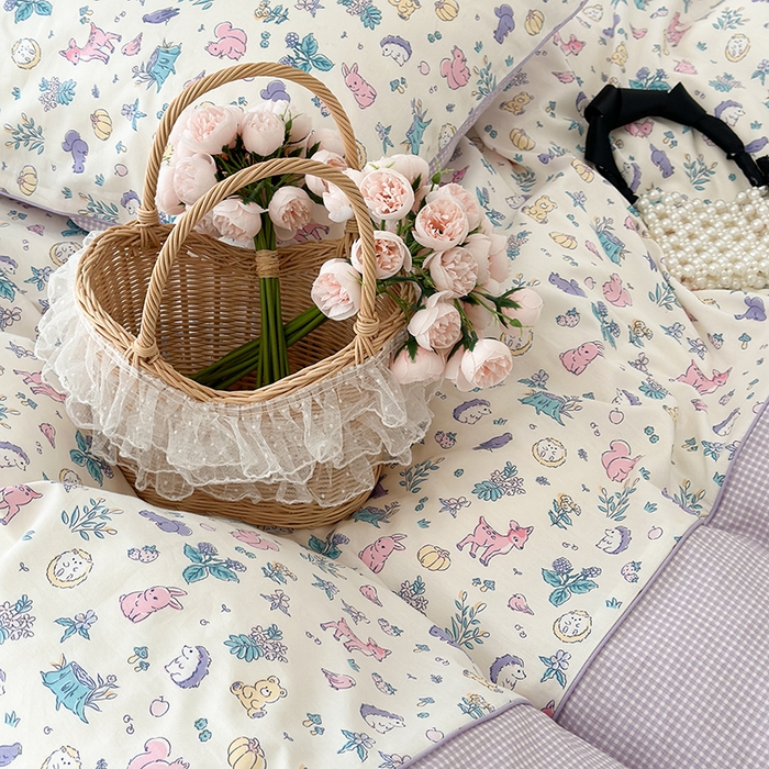 91家纺网 家纺一手货源 找家纺 （总）昔可家纺 2024新款全棉拼接嵌绳款四件套